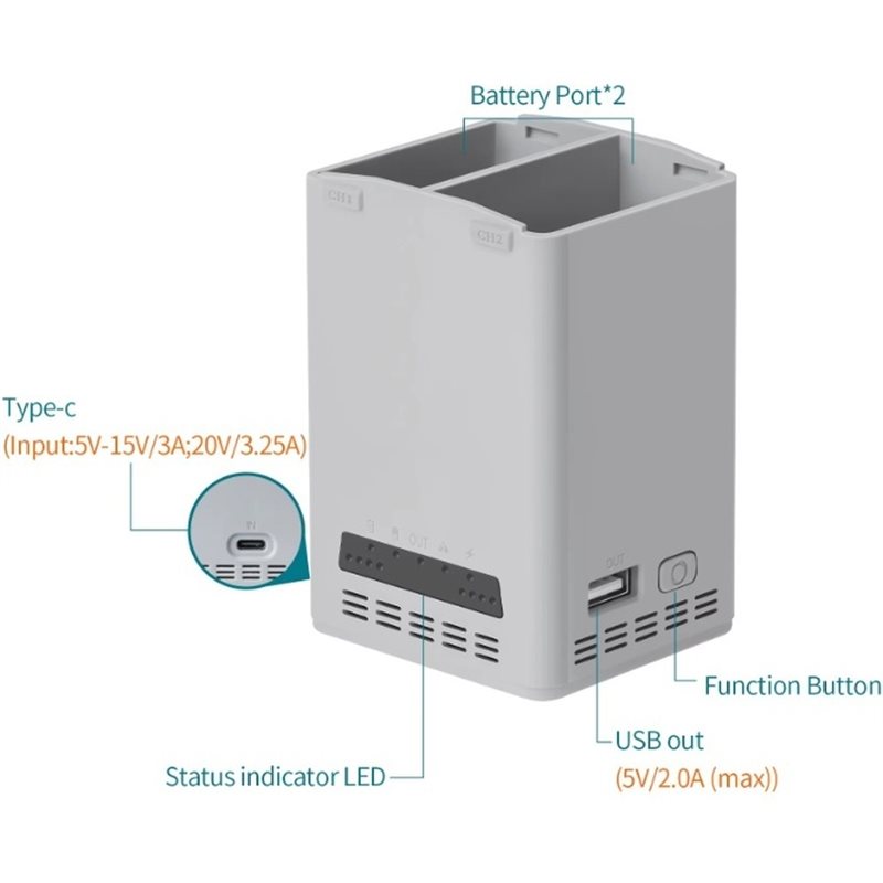 Drone Battery Adapter - A53M-Untuk Pengisi Daya Baterai Drone DJI