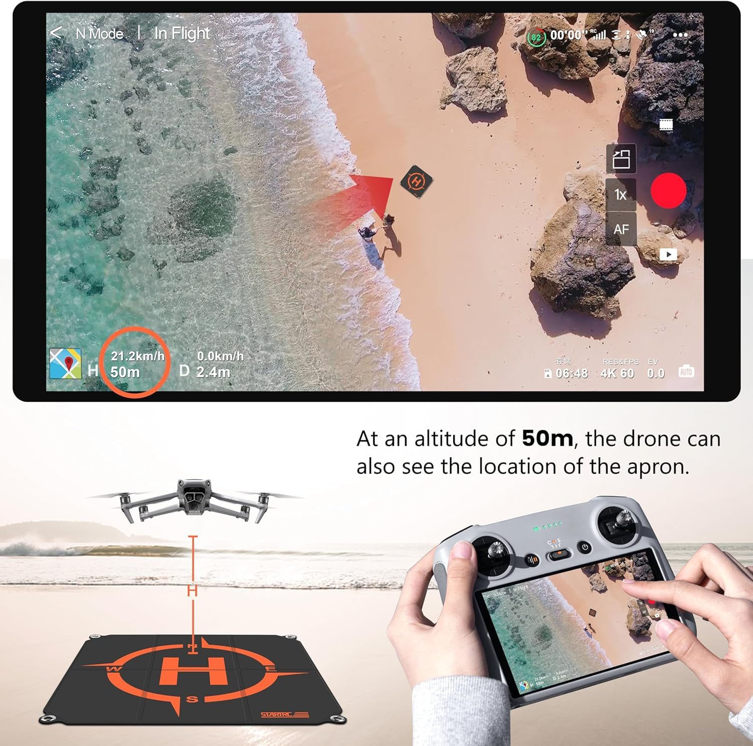 STARTRC Drone Landing Pad, Pla - Drone Strobe Light ulasan dan harga
