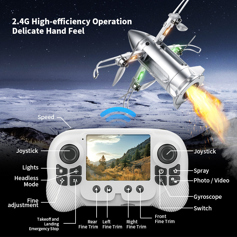 OZ X6, Drone Roket dengan Laya - Drone Controller Screen ulasan dan harga
